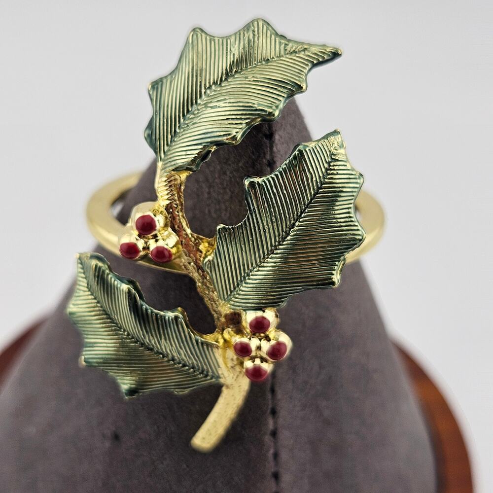 Christmas napkin holders  Holly Mistletoe Set of 3